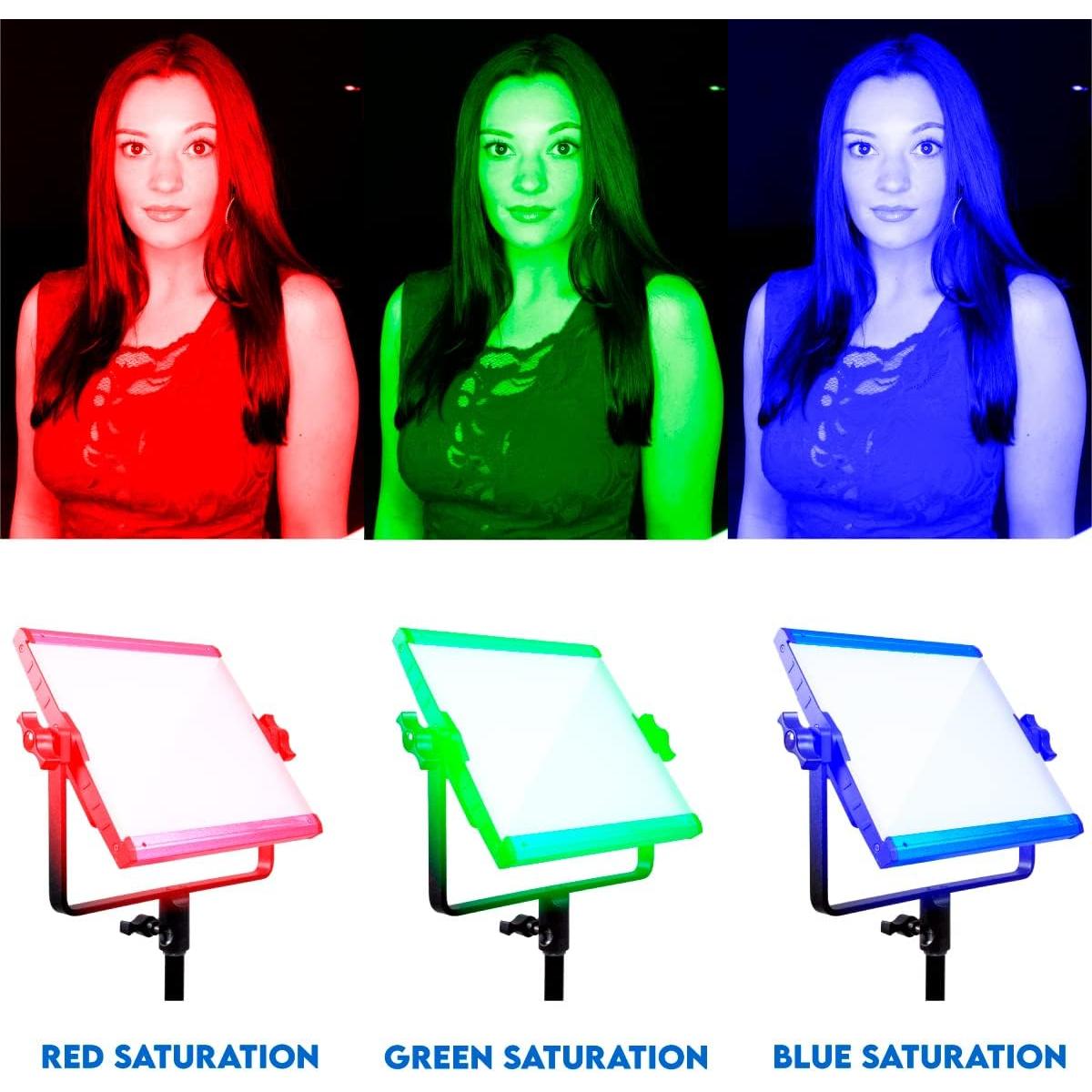 Kit de Iluminación LED RGB Dracast DRX3500RGBS - 3 Luces con Accesorios