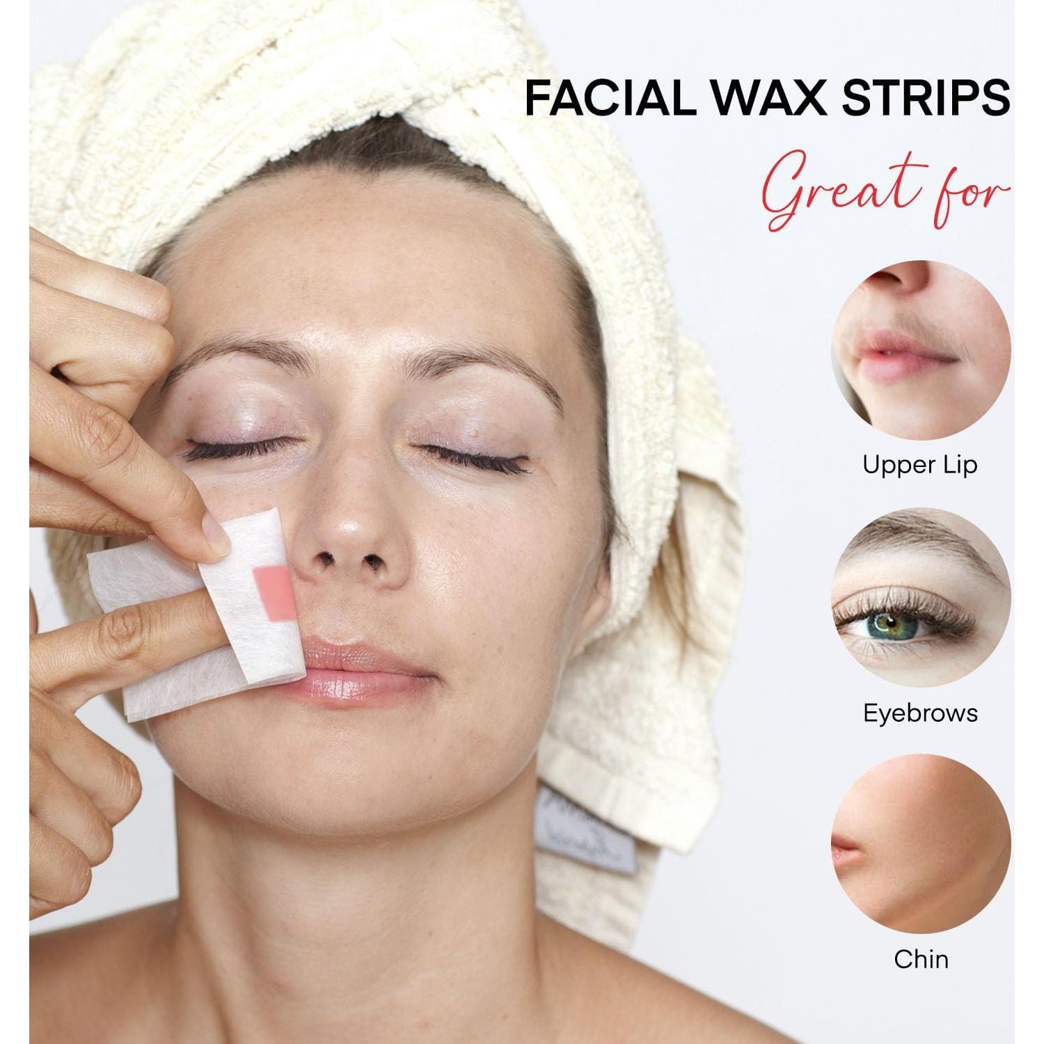 Tiras de Cera Facial Irreshine - Kit de 40 Tiras Veganas