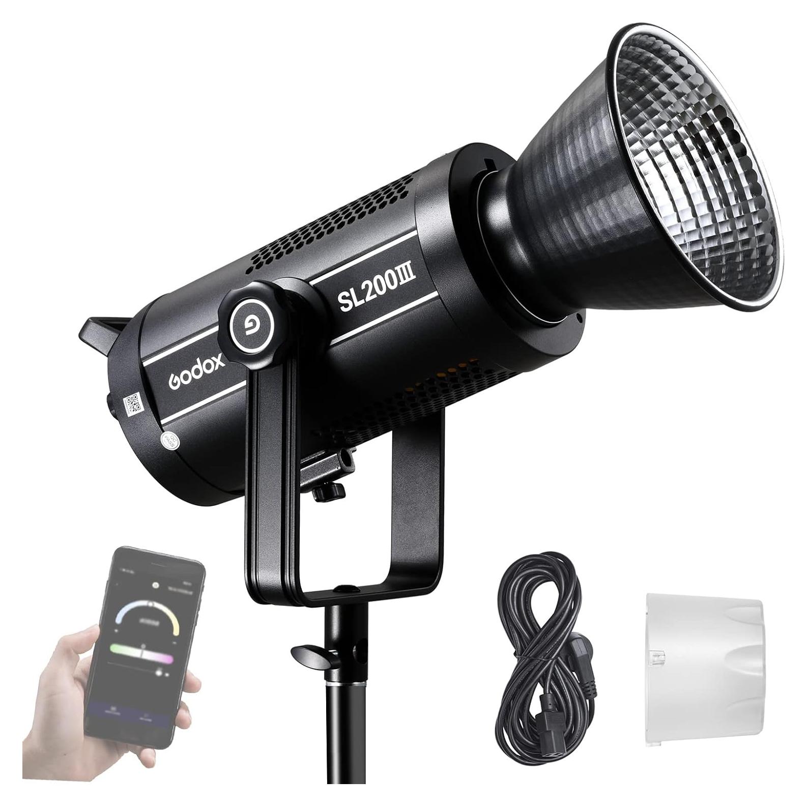 Luz de Video LED Godox SL200III 200W 95600Lux 5600K CRI96+