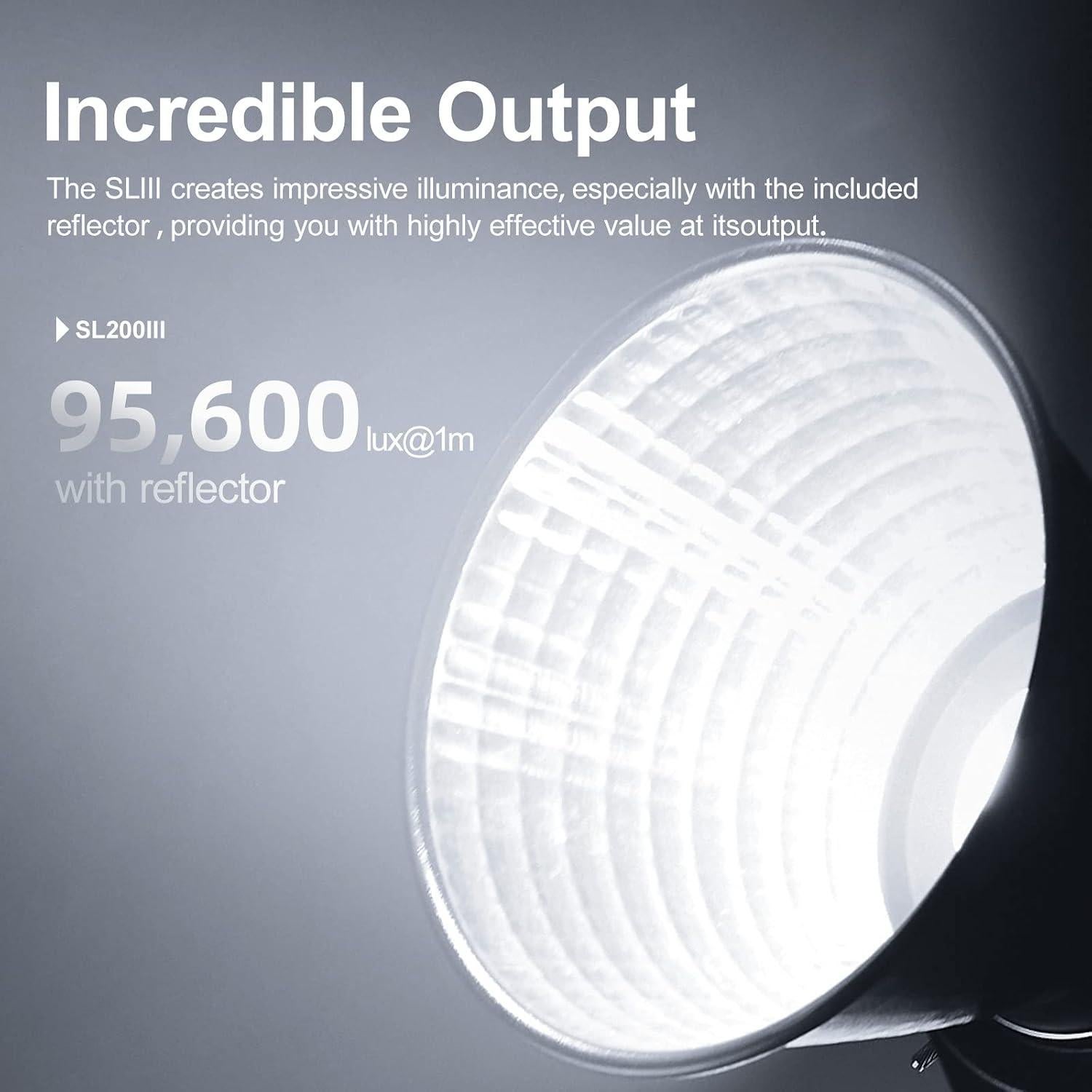 Luz de Video LED Godox SL200III 200W 95600Lux 5600K CRI96+