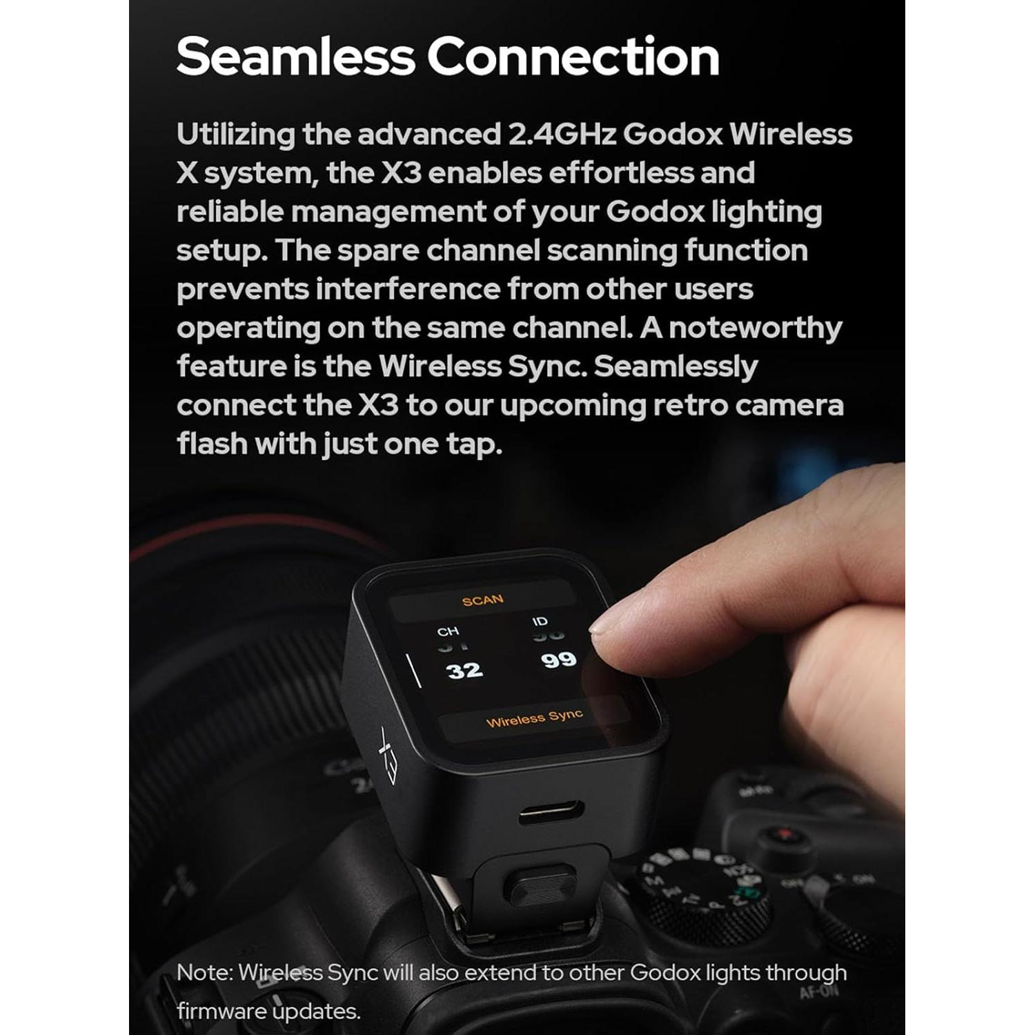 Disparador Inalámbrico TTL Godox X3C para Canon con Pantalla OLED