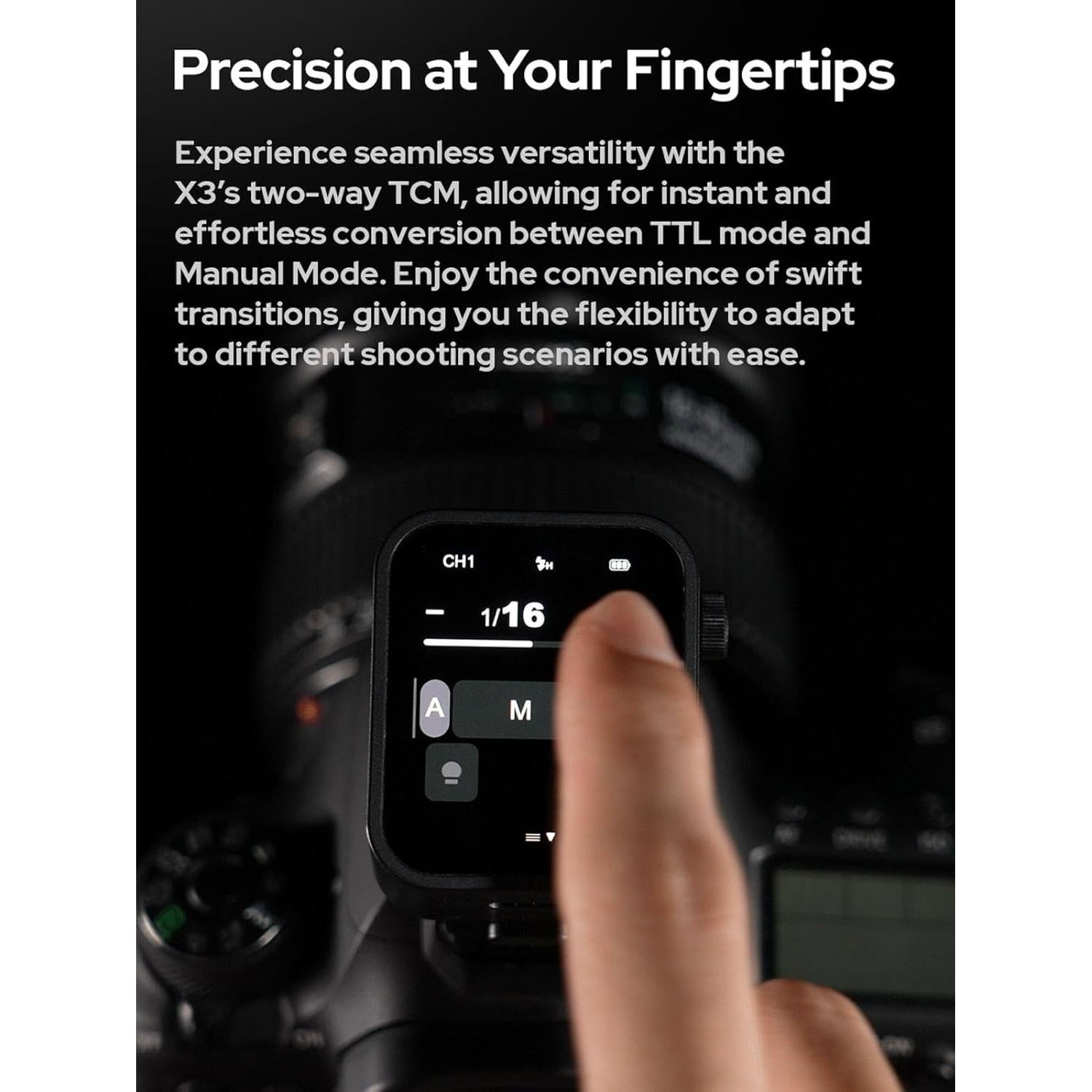 Disparador Inalámbrico TTL Godox X3C para Canon con Pantalla OLED