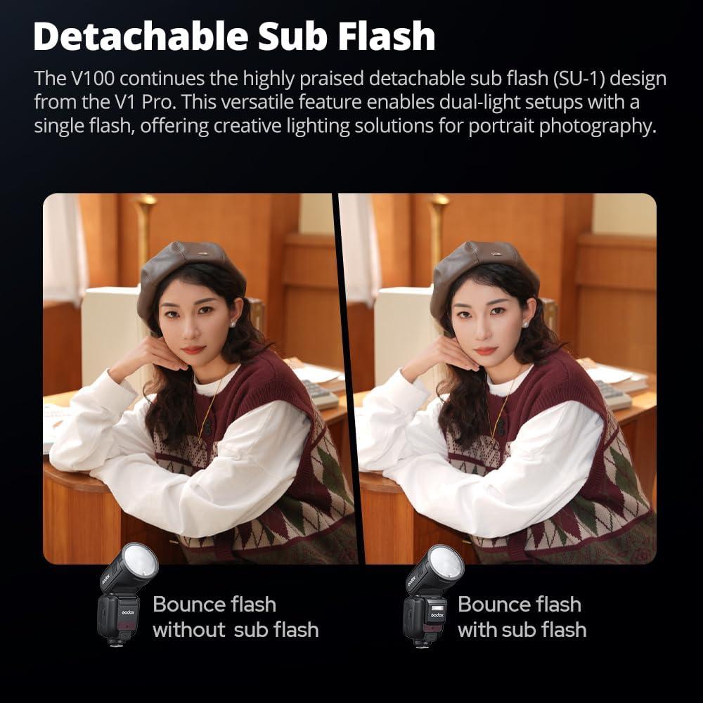 Flash Godox V100N 100Ws Pantalla Táctil para Cámara Nikon