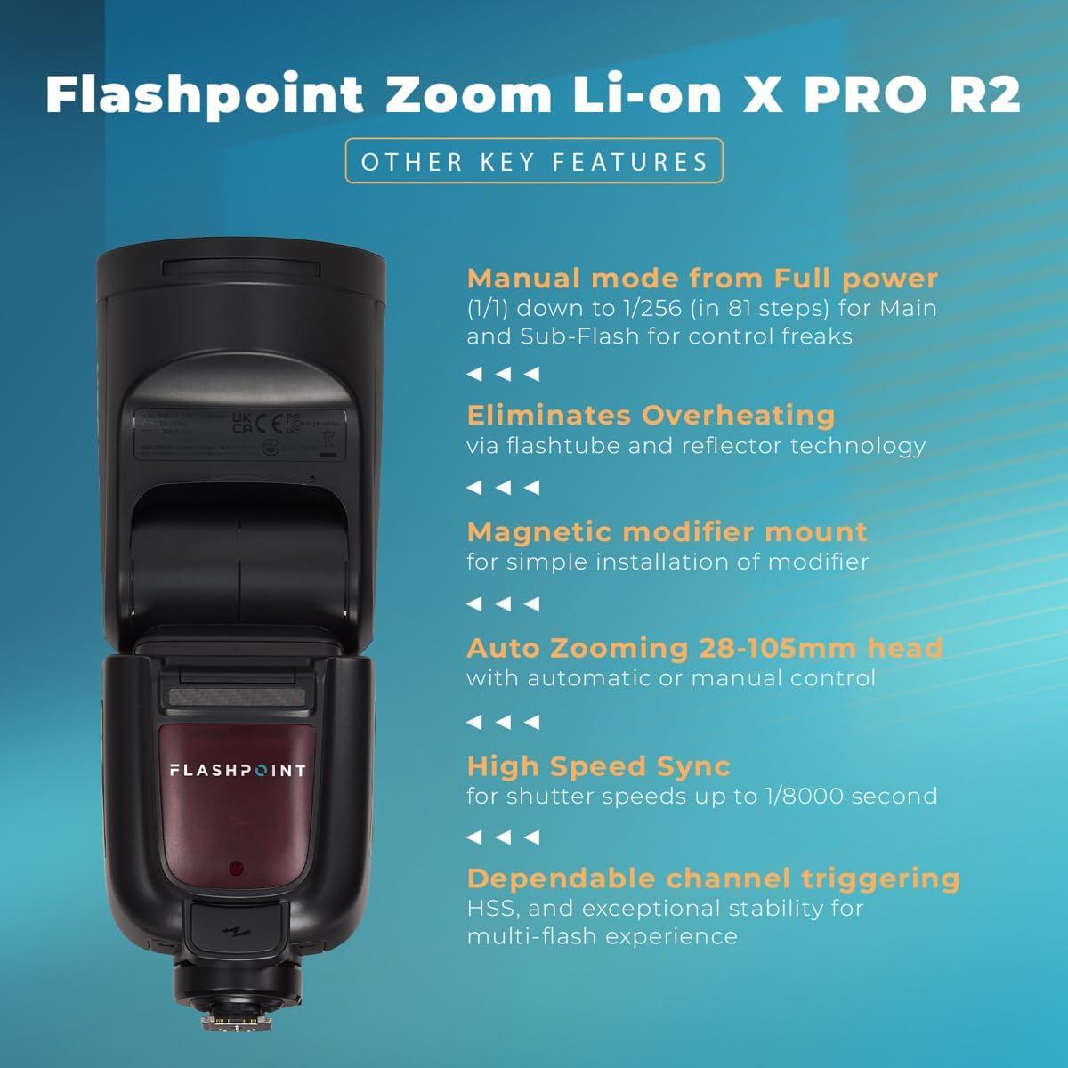 Flashpoint Zoom Li-on X PRO R2 TTL Flash Redondo para Sony
