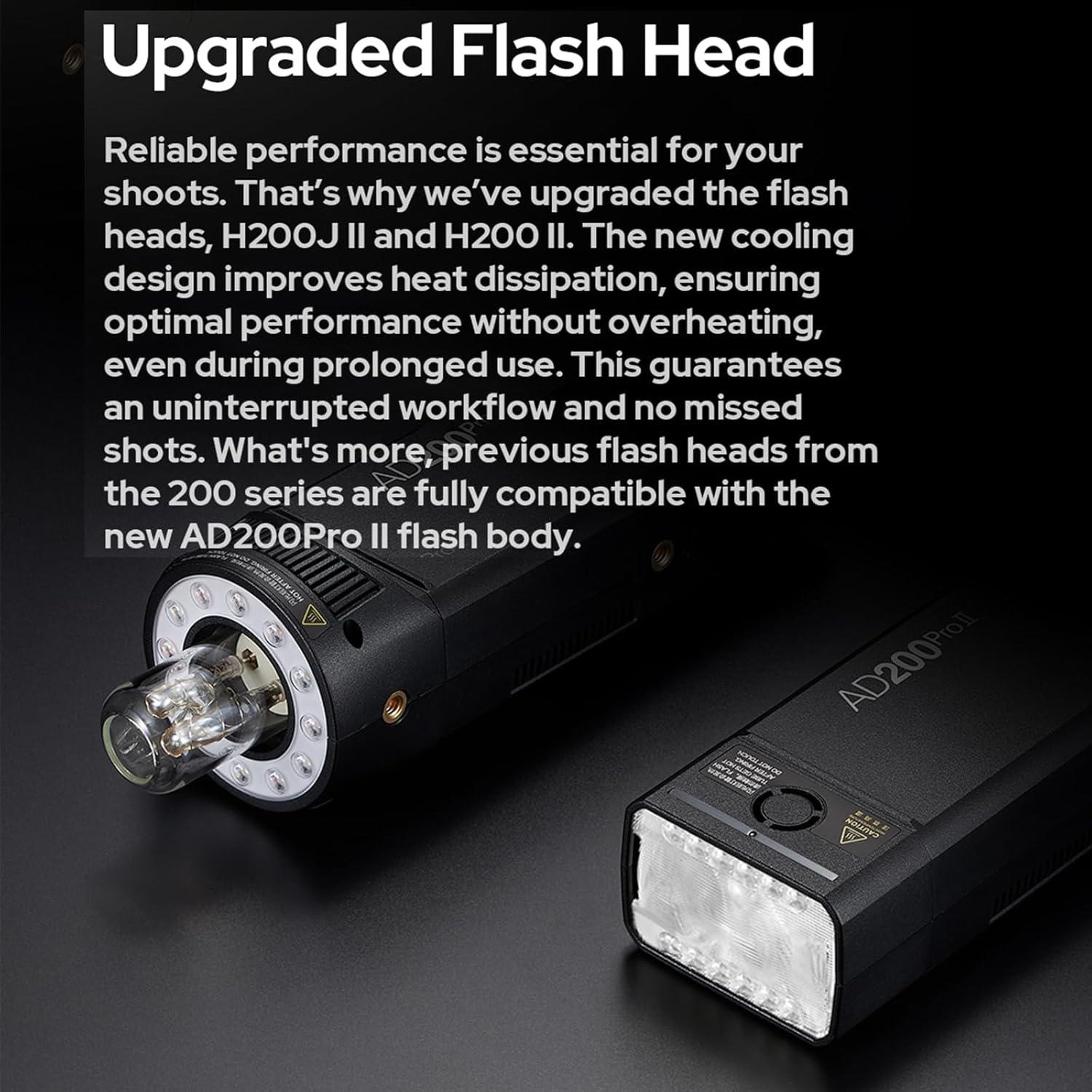 Flash Godox AD200 Pro II con Accesorios y Filtros de Color