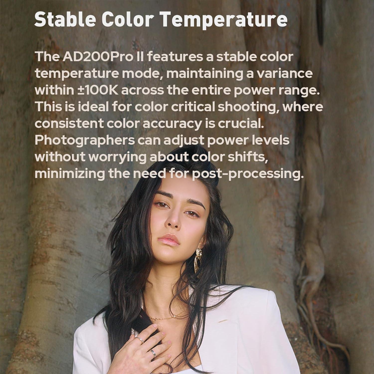 Flash Godox AD200 Pro II con Accesorios y Filtros de Color