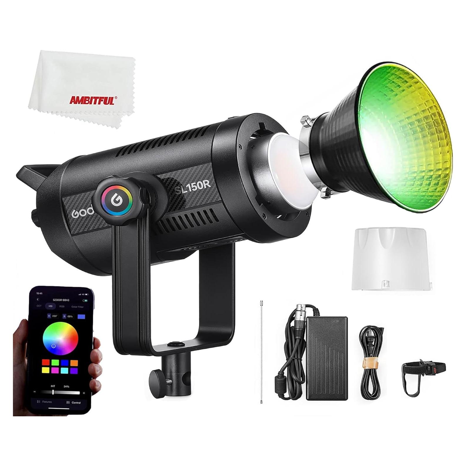 Luz LED Godox SL150R 150W RGB, 4.38kg, CRI 95, 14 Efectos