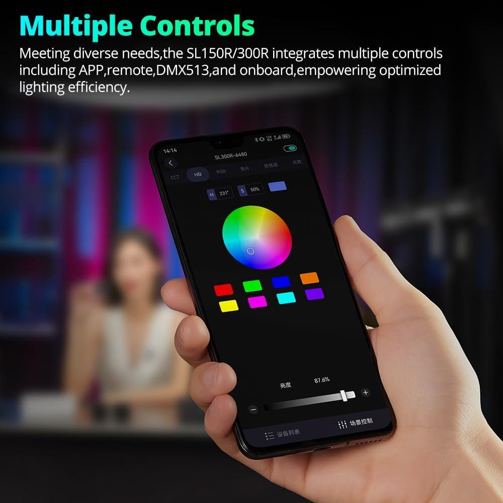 Luz LED Godox SL150R 150W RGB, 4.38kg, CRI 95, 14 Efectos