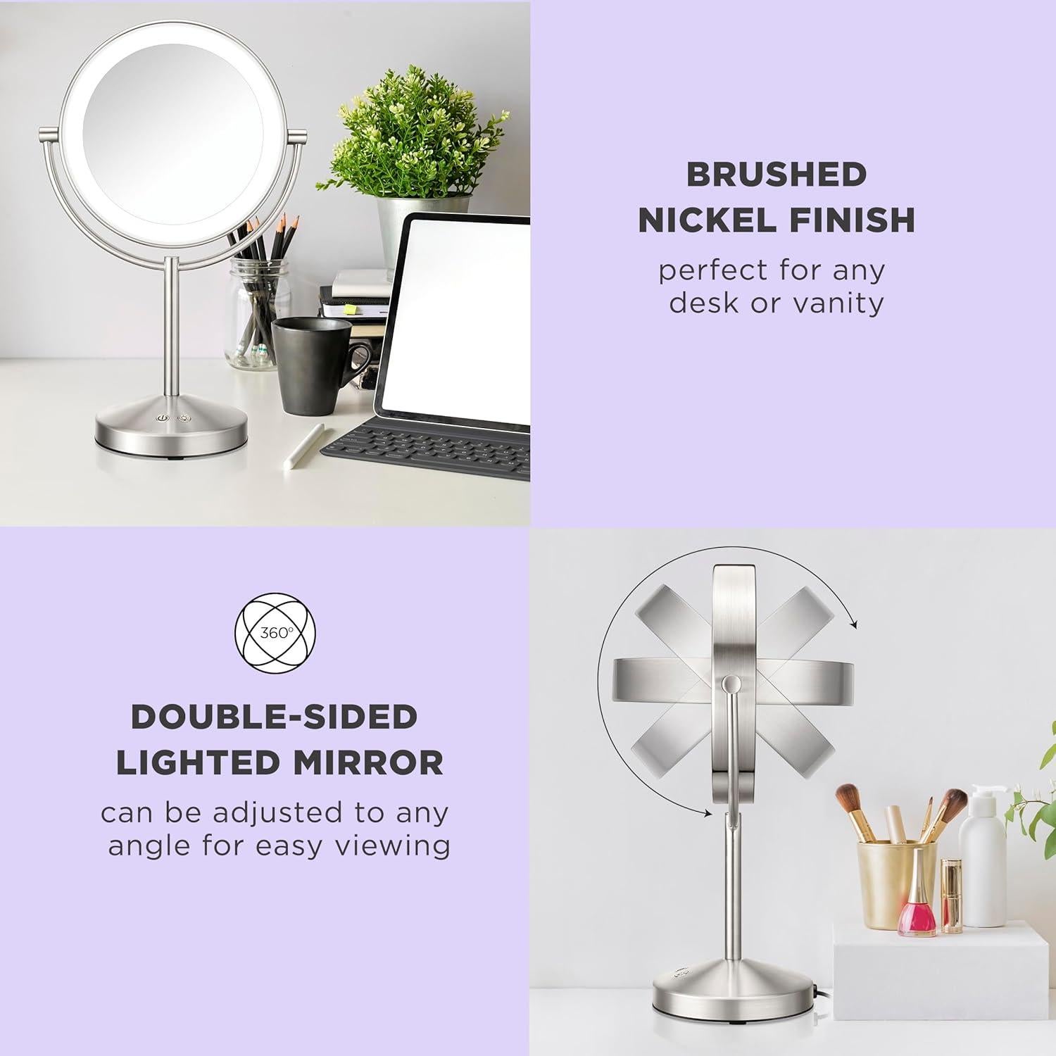 Espejo de Maquillaje Iluminado Conair 21.6 cm 1X/10X LED