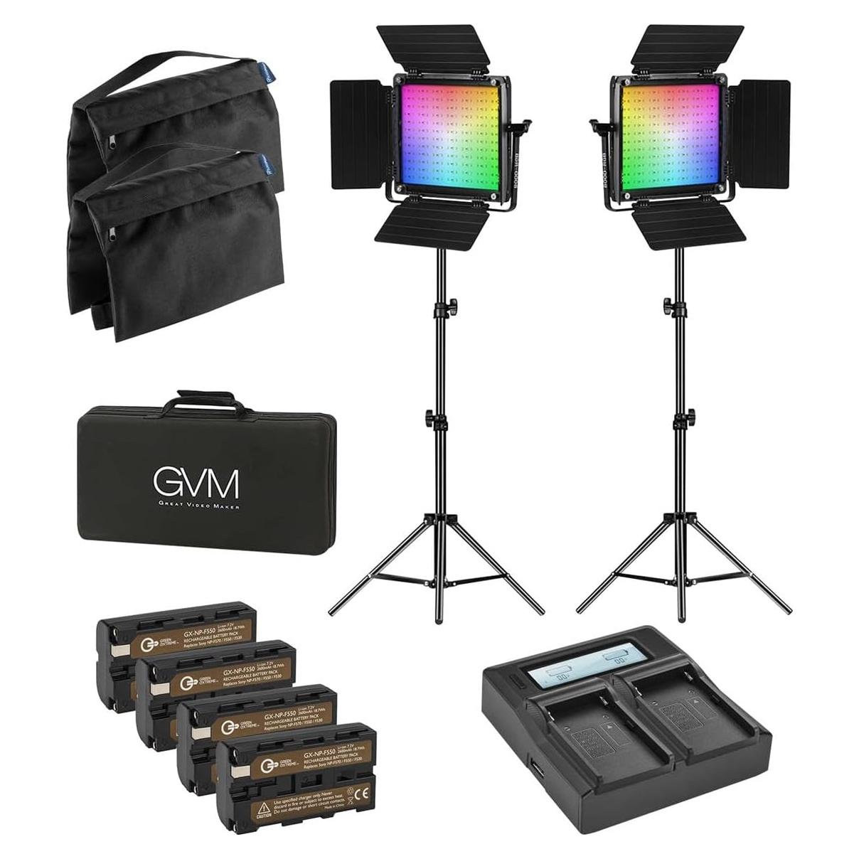 Kit de Luz LED 800D-RGB GVM Bi-Color 40W con Control APP