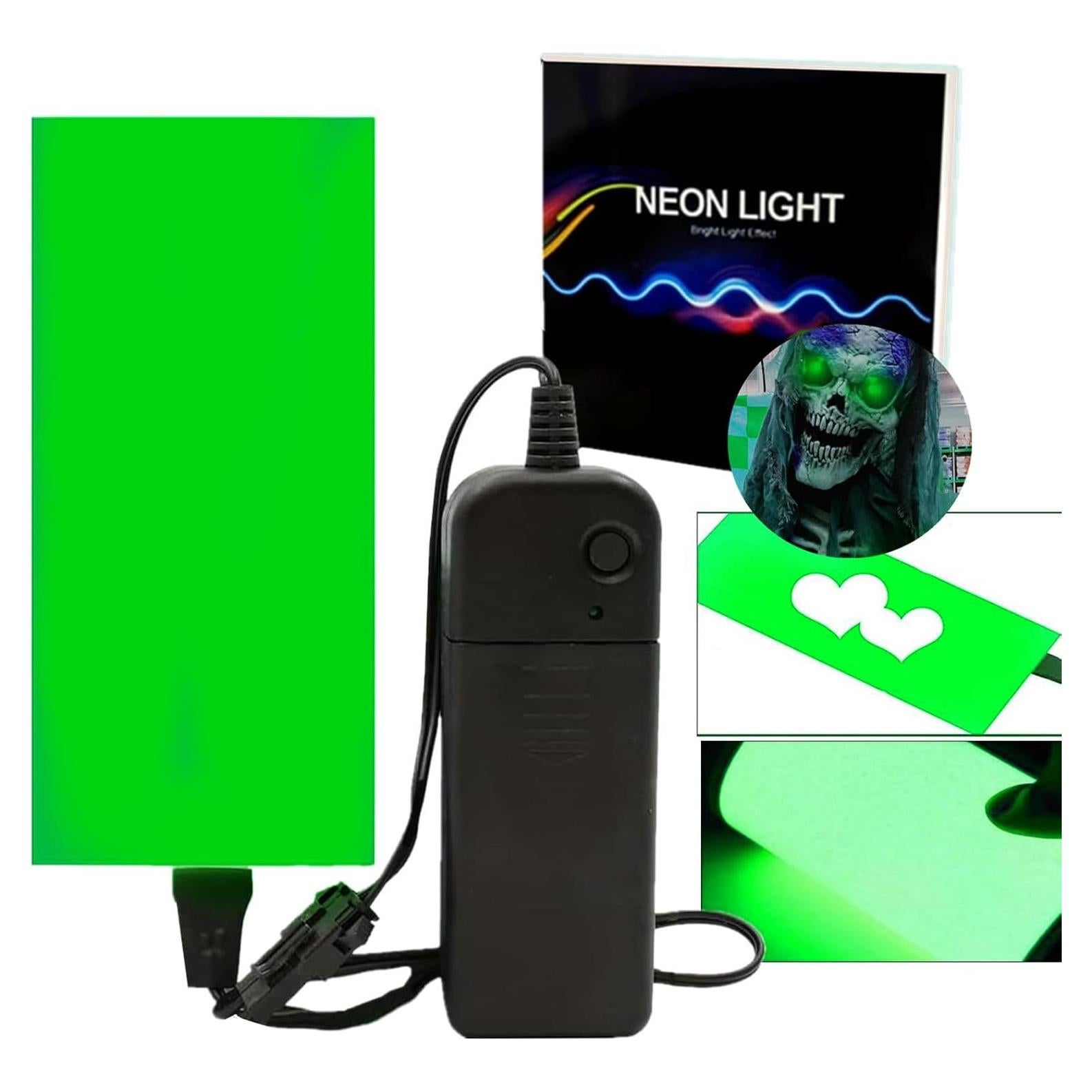 Luz de Panel Electroluminiscente Ourbest 12x5 cm Verde Oscuro