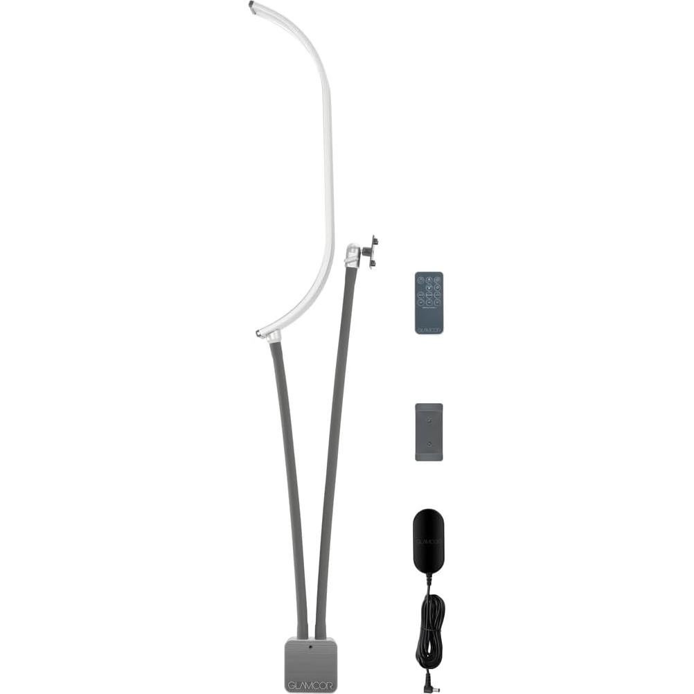 Luz LED Glamcor Horizon Gris con Control Remoto y Clip