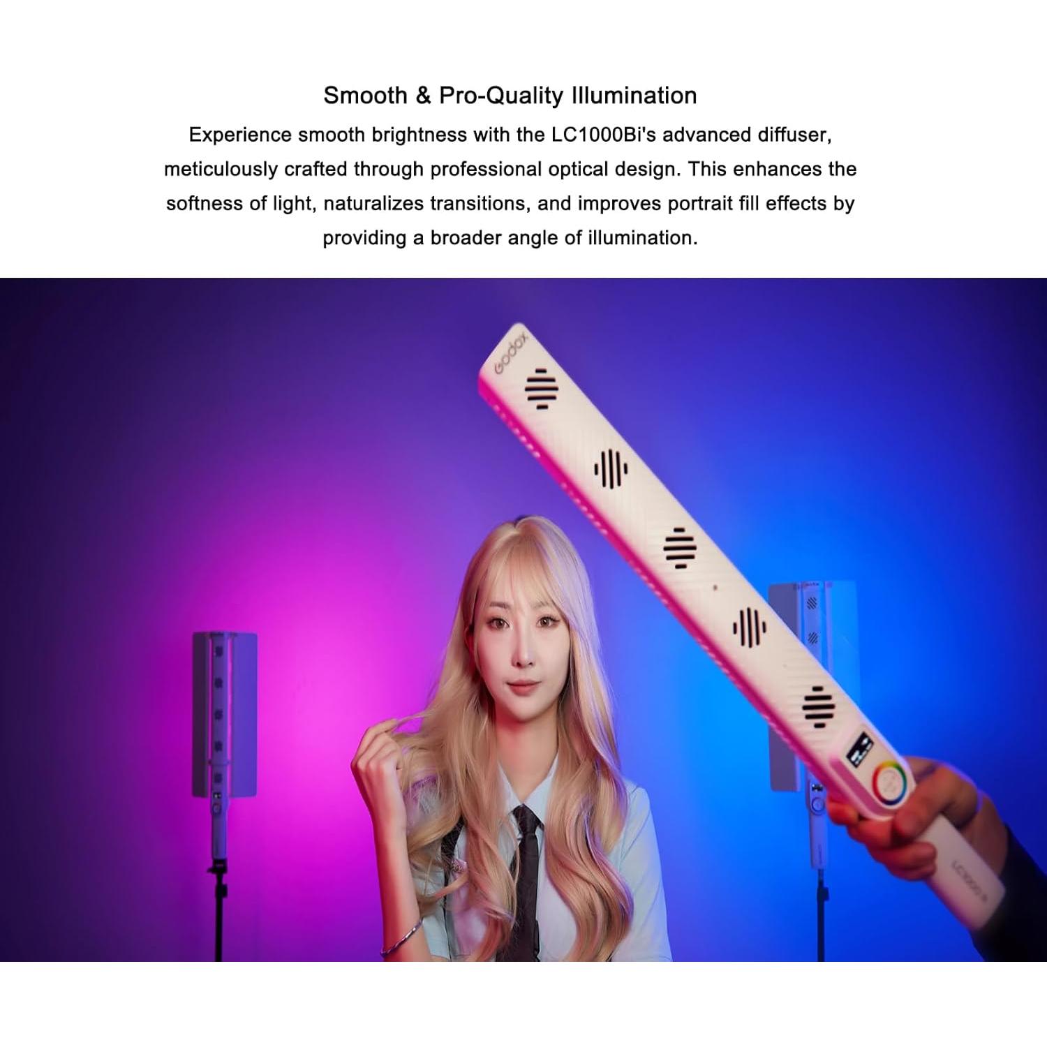 Varilla LED Bi-Color Godox LC1000Bi 100W 2500-8500K con App