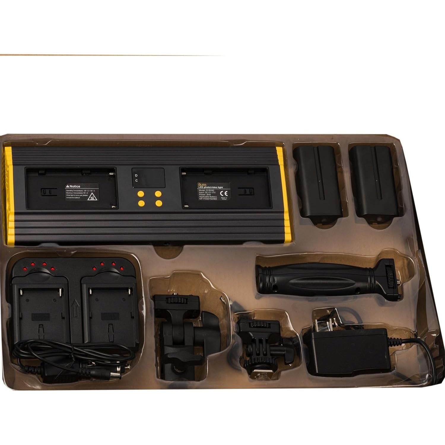 Kit de Luz LED Bi-Color Ikan Onyx 240, Ajustable 3200K-5600K