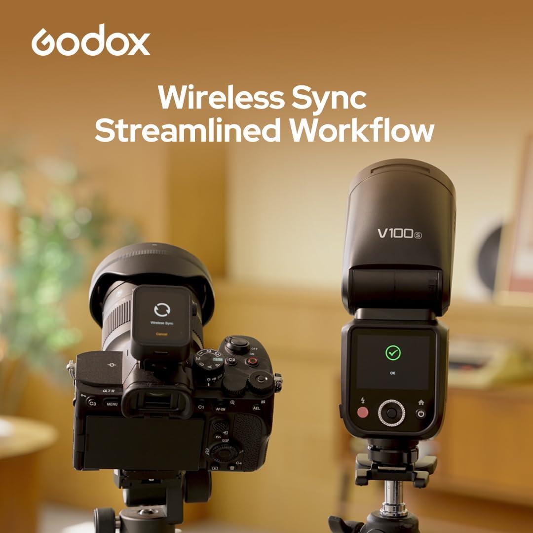 Flash Godox V100O 100Ws Pantalla Táctil para Cámaras Olympus y Panasonic