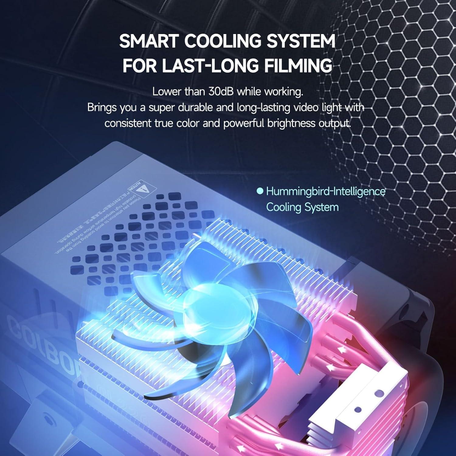 Luz LED RGB Colbor CL220R 220W 2700K-6500K con Montaje Bowens