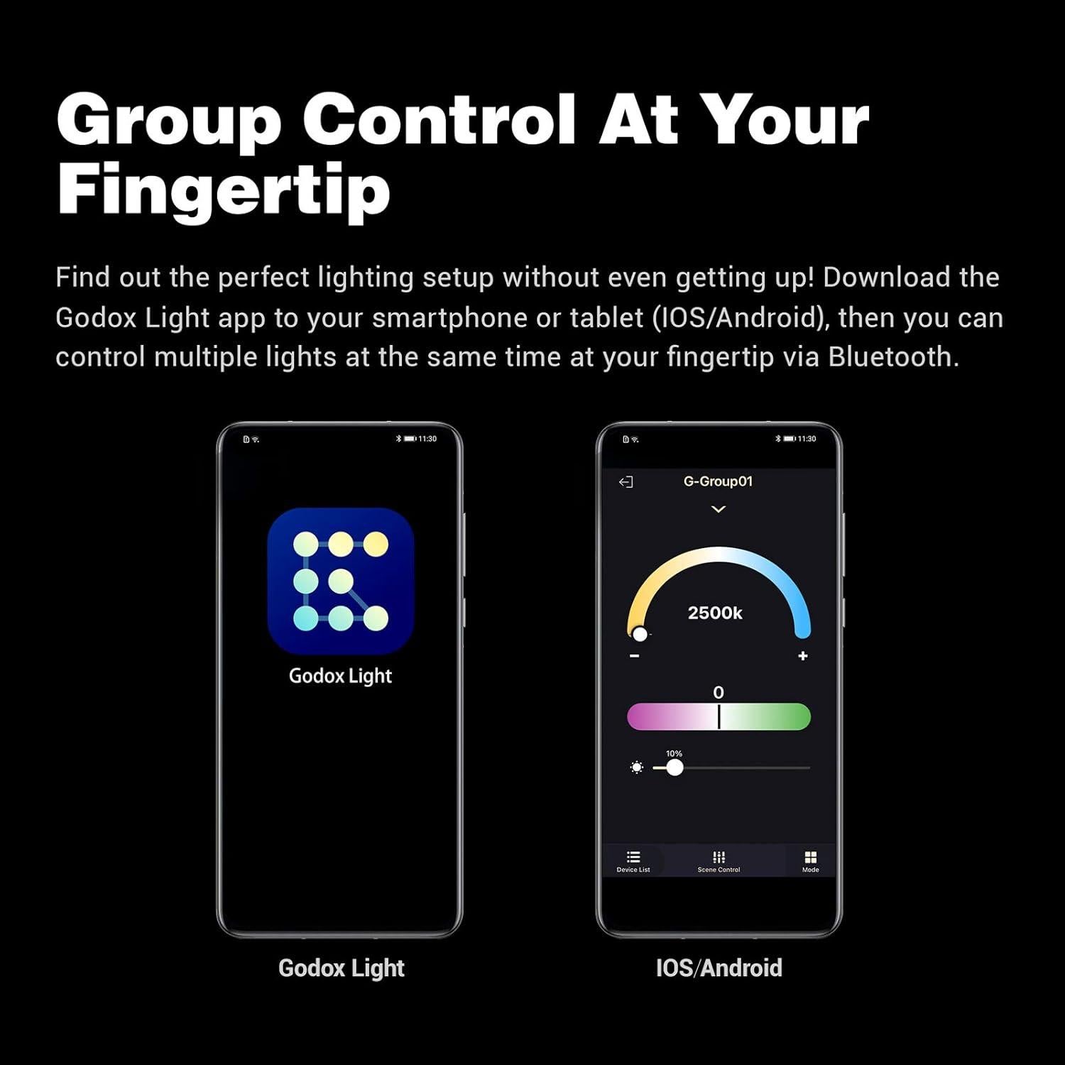 Godox ES45 Luz LED para Video con Soporte Extensible 2800-6500K