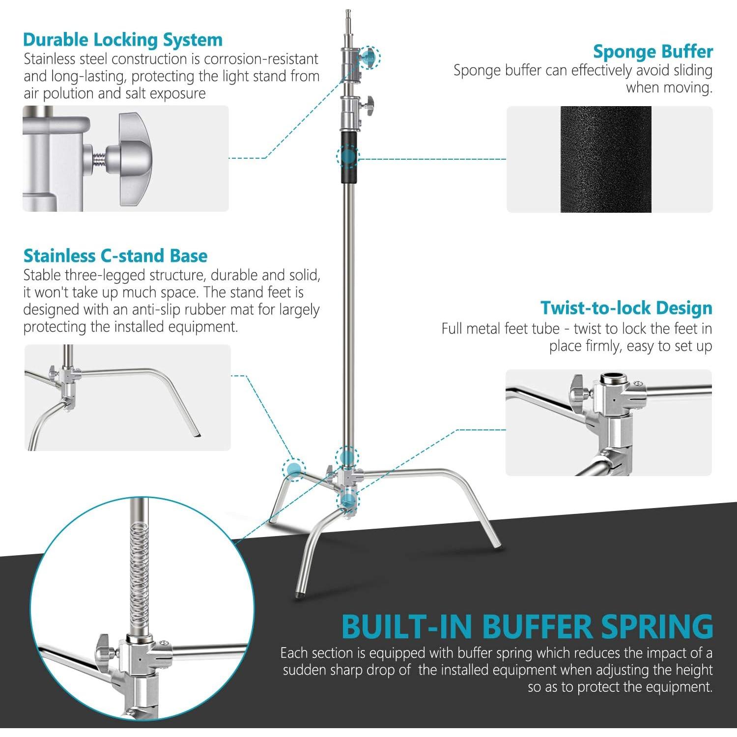 Luz LED Neewer CB100C 130W RGB 2700K-6500K con Soporte