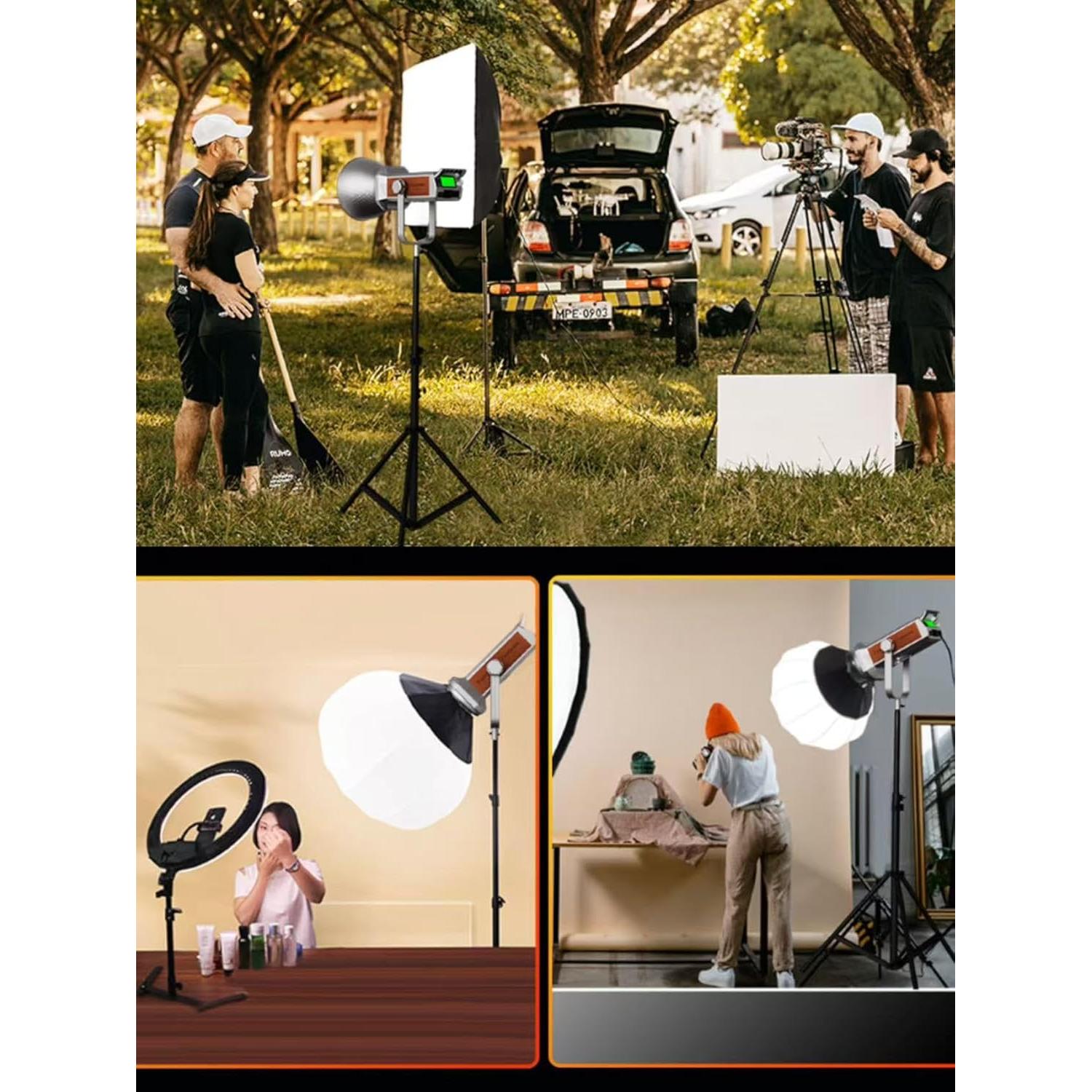 Video Light Studio Light 200W Output Bowens Mount Point-Source LED Video Light 2500K ~7500K CCT,APP Control 10 System FX Photography Lighting (1)