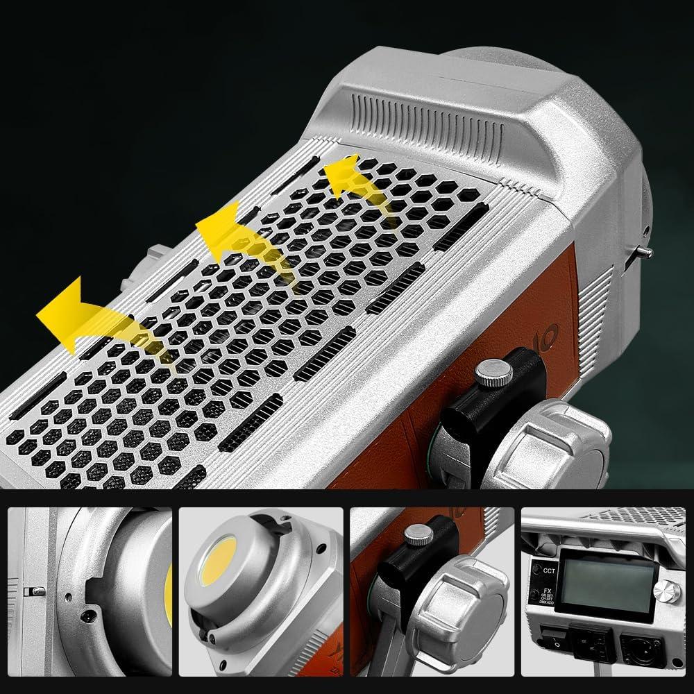 Video Light Studio Light 200W Output Bowens Mount Point-Source LED Video Light 2500K ~7500K CCT,APP Control 10 System FX Photography Lighting (1)