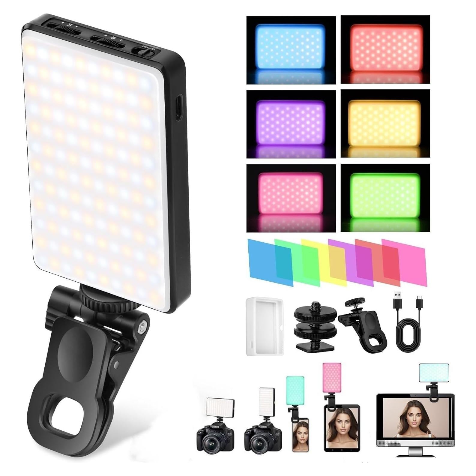 Luz LED para Selfies Meixitoy ST120 - 120 Luces, 3 Modos, Batería 5000mAh