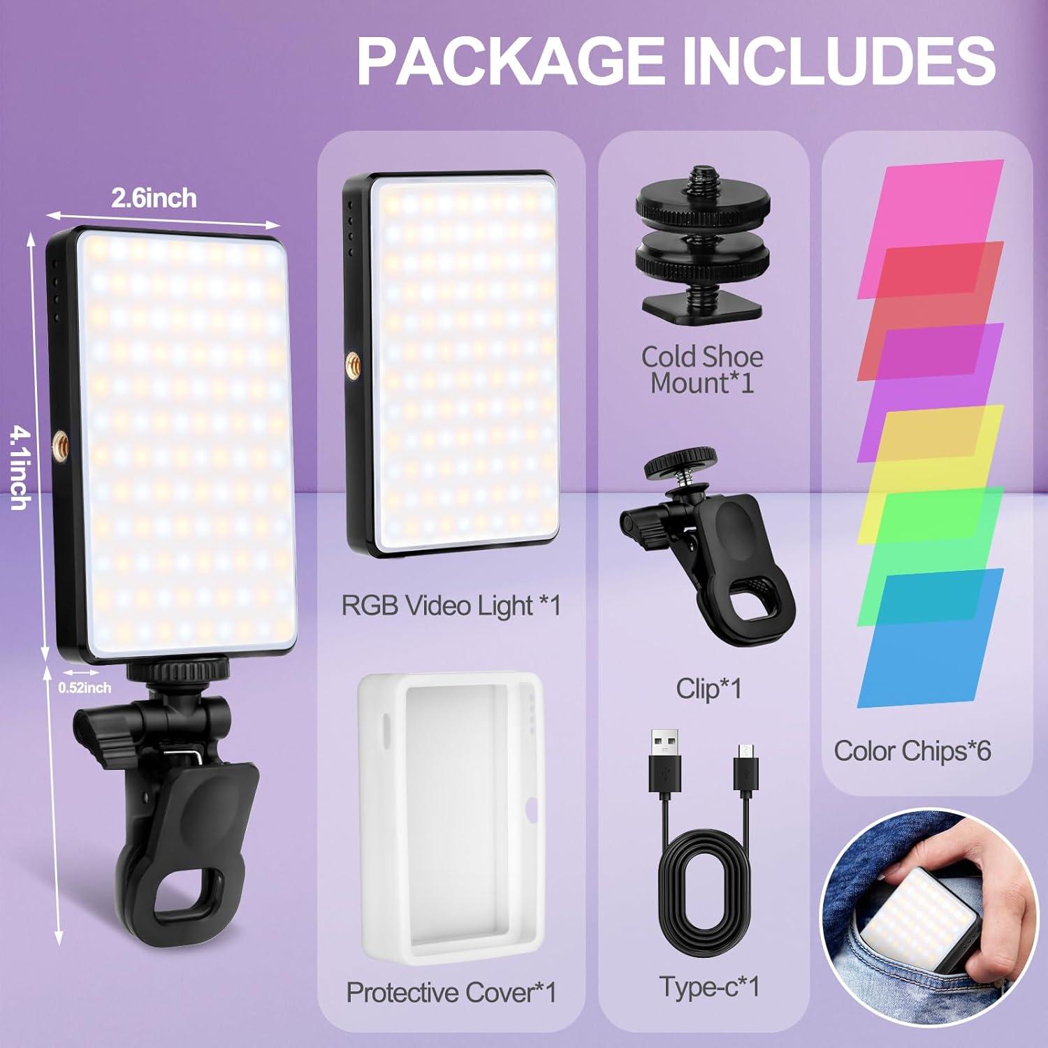 Luz LED para Selfies Meixitoy ST120 - 120 Luces, 3 Modos, Batería 5000mAh