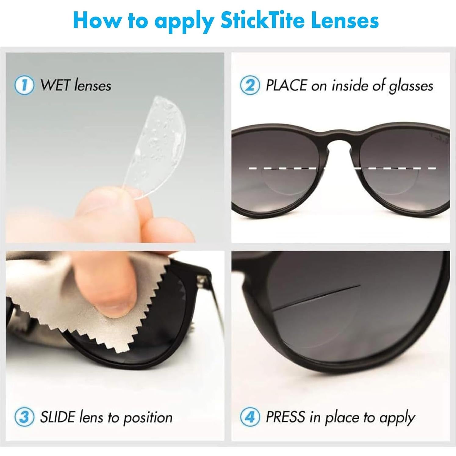 StickTite Lentes Bifocales Autoadhesivas 28mm 2.5D