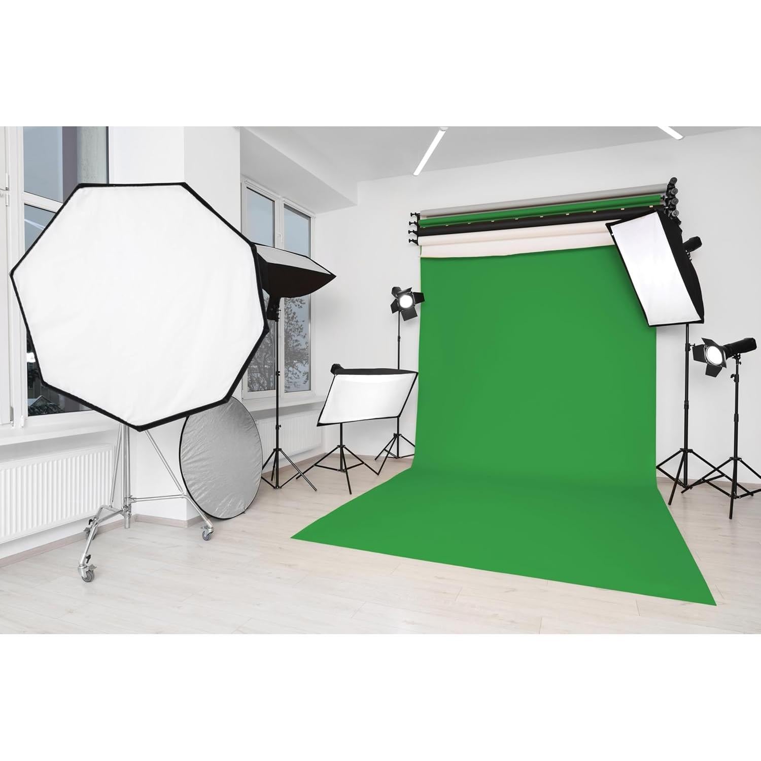 Fondo de Papel Sin Costuras Denny Manufacturing Verde 218x11m