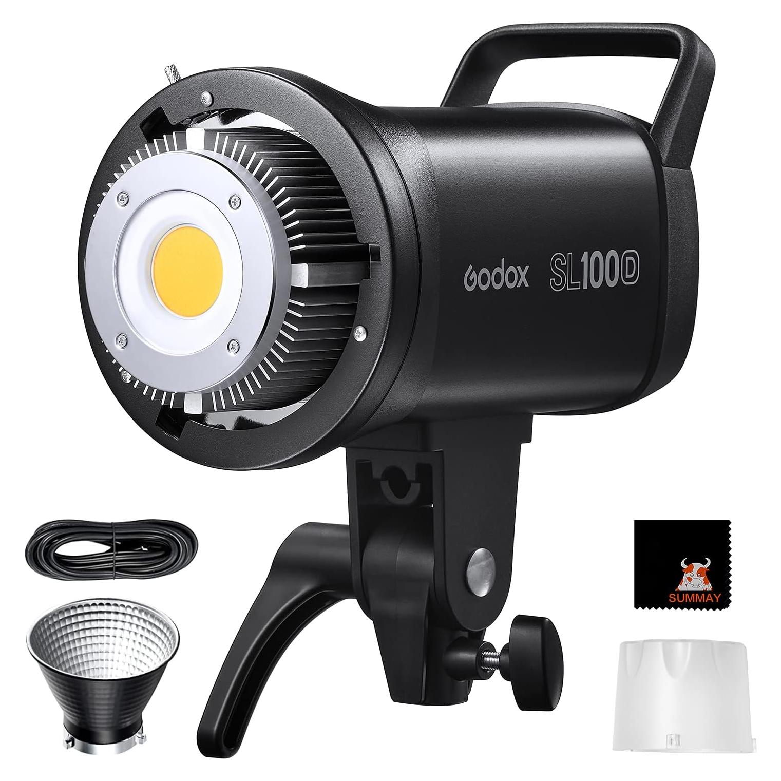 GODOX SL100D Luz de Video 5600K Compacta CRI 96 Efectos 8 Fx