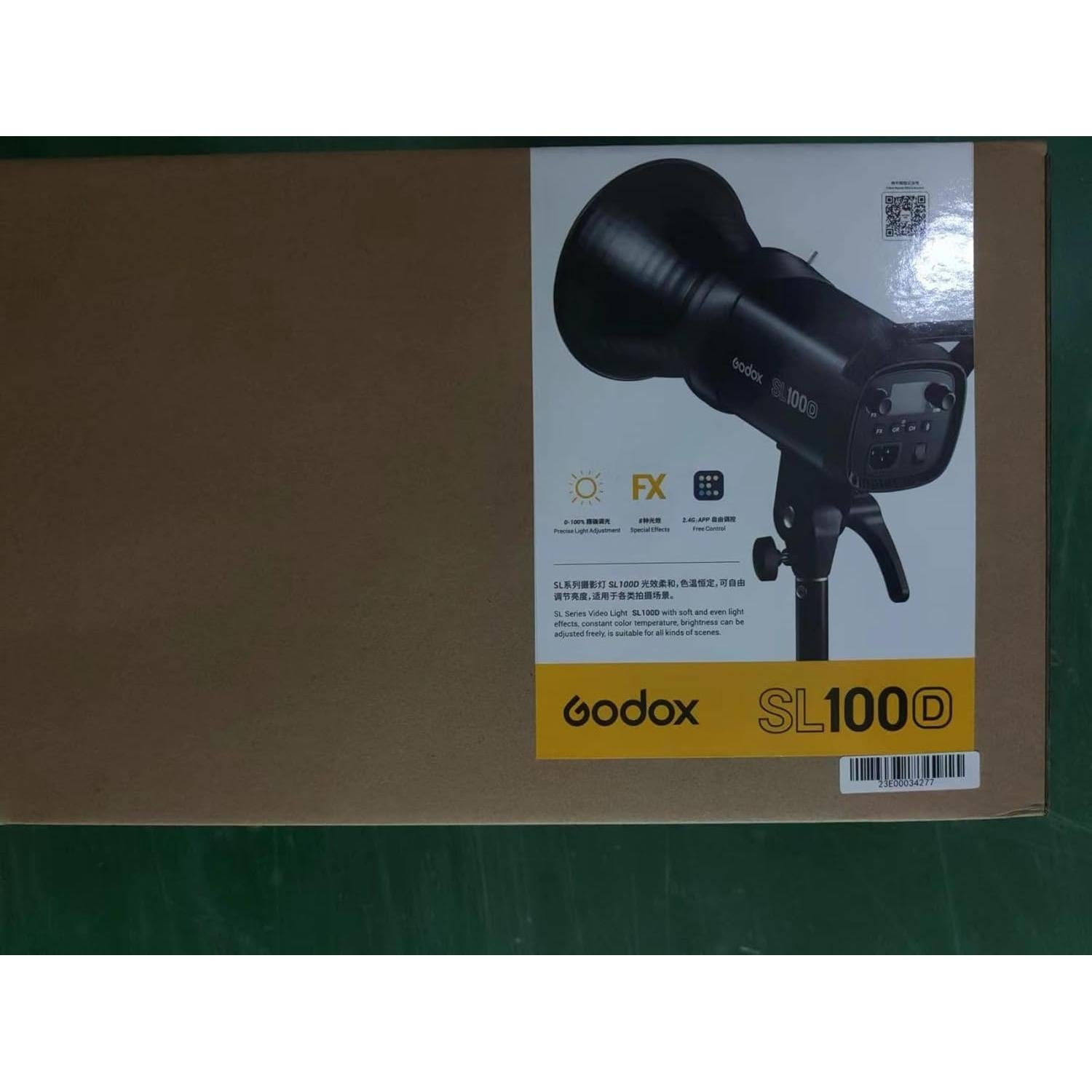 GODOX SL100D Luz de Video 5600K Compacta CRI 96 Efectos 8 Fx