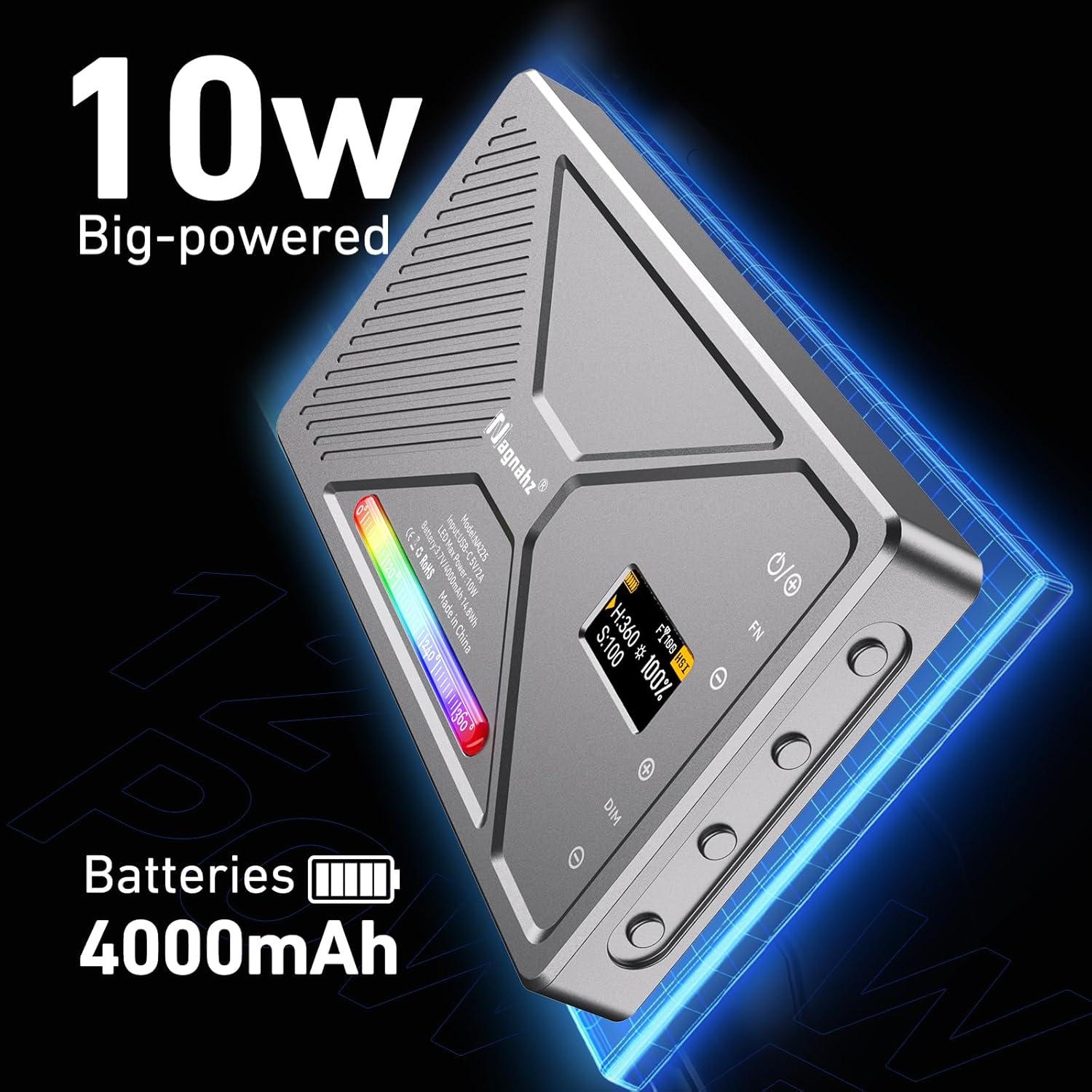 Luz de Foto RGB NA225 Nagnahz 10W Portátil 4000mAh