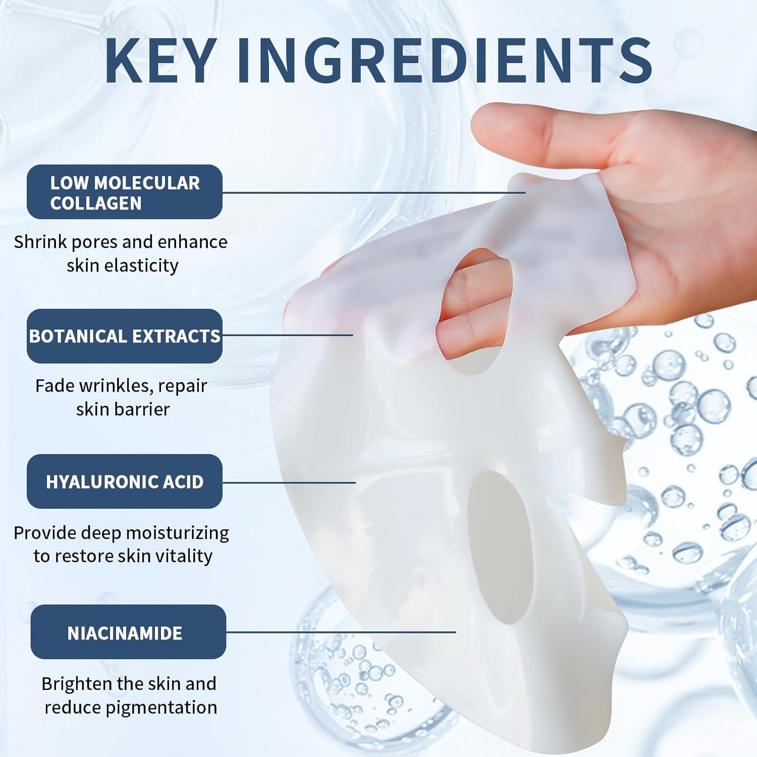 Mascarilla Facial de Colágeno MAVENI Hidratación Profunda