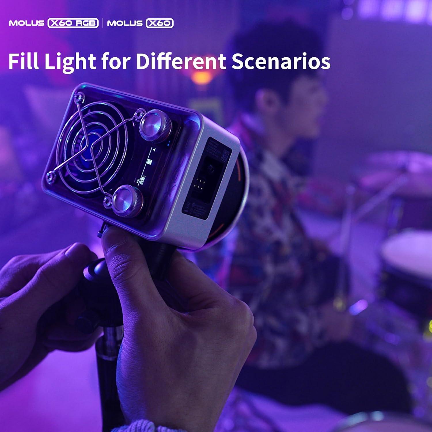 Luz de Video ZHIYUN Molus X60 RGB Combo 60W LED 2700K-6500K