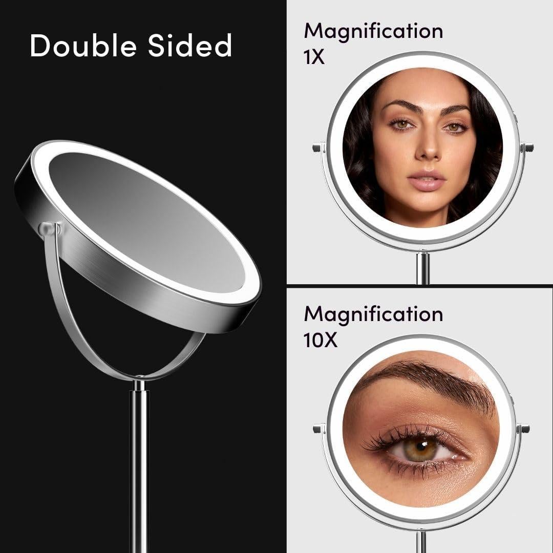 Espejo de Maquillaje Iluminado Fancii 10x/1x Ajustable 36-48 cm