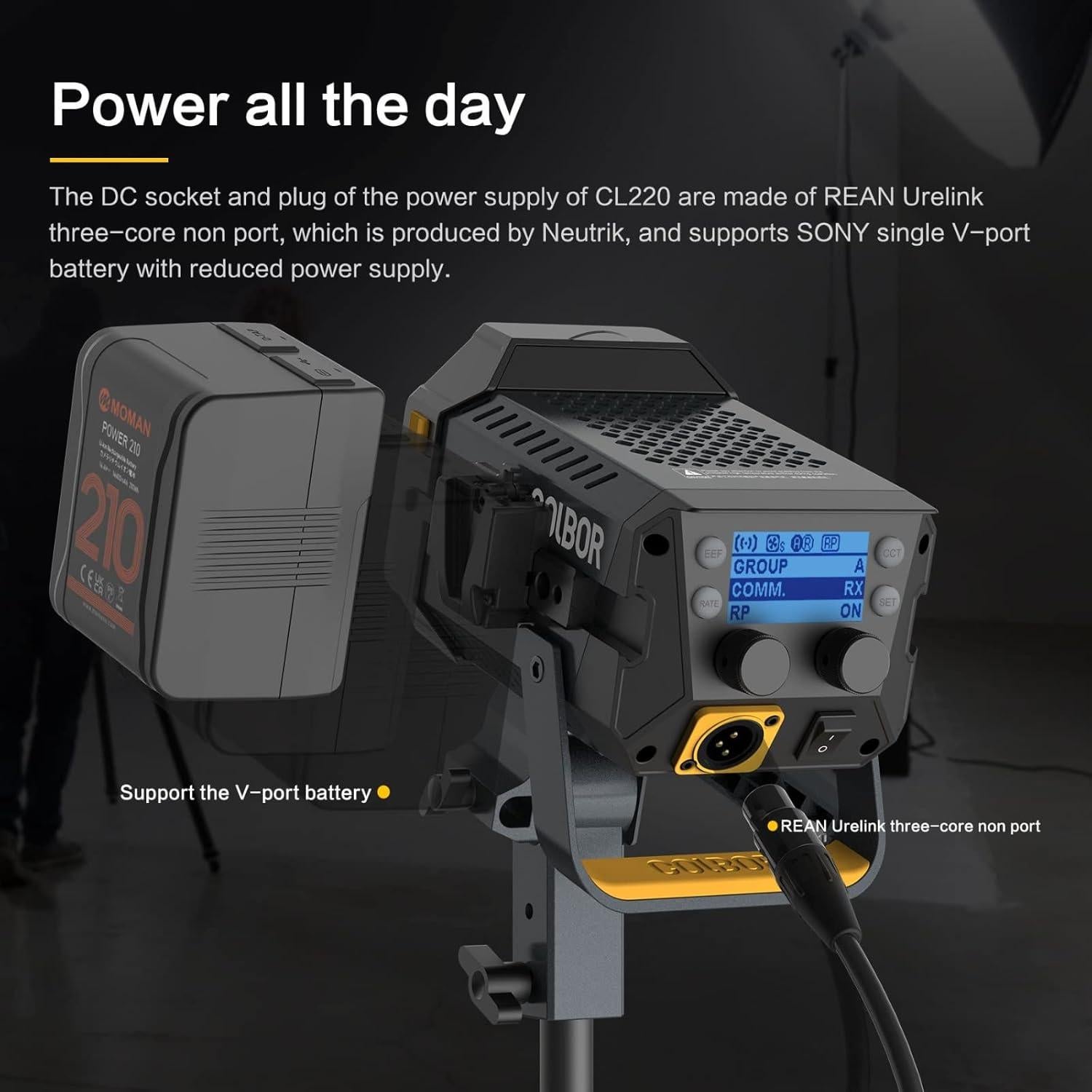 Lámpara de Video LED Bi-Color COLBOR CL220 220W 2700-6500K