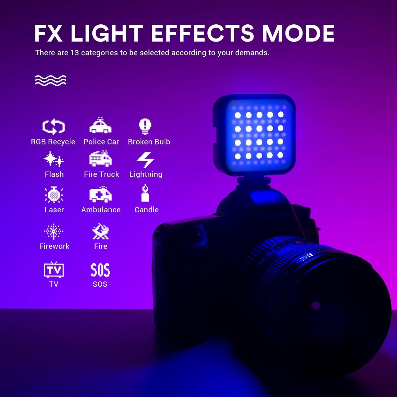 Godox LED6R Luz de Video RGB Portátil 360° 3200K-6500K