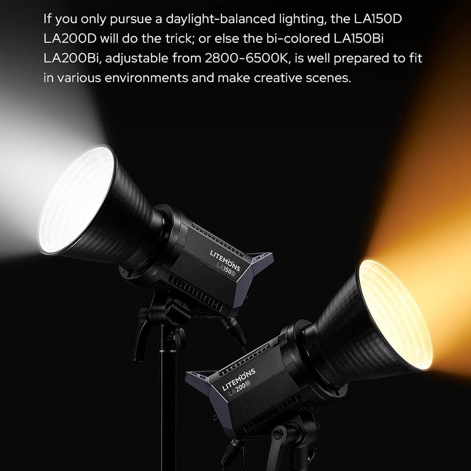 Luz de Video Godox LA200D 3.45kg, CRI 96+, Efectos FX