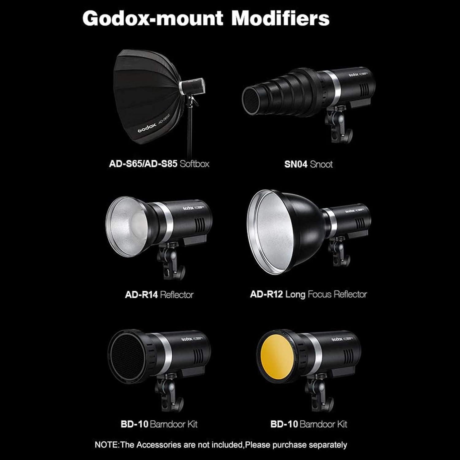 Flash Godox AD300 Pro 300W TTL Portátil con Batería 2600mAh