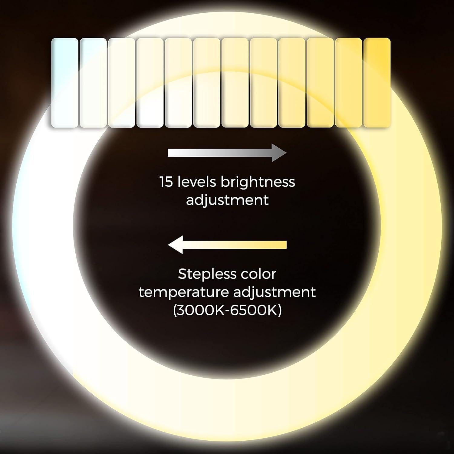 Luz de Anillo LED 30.48 cm AGOGO 24W con Trípode y Soporte