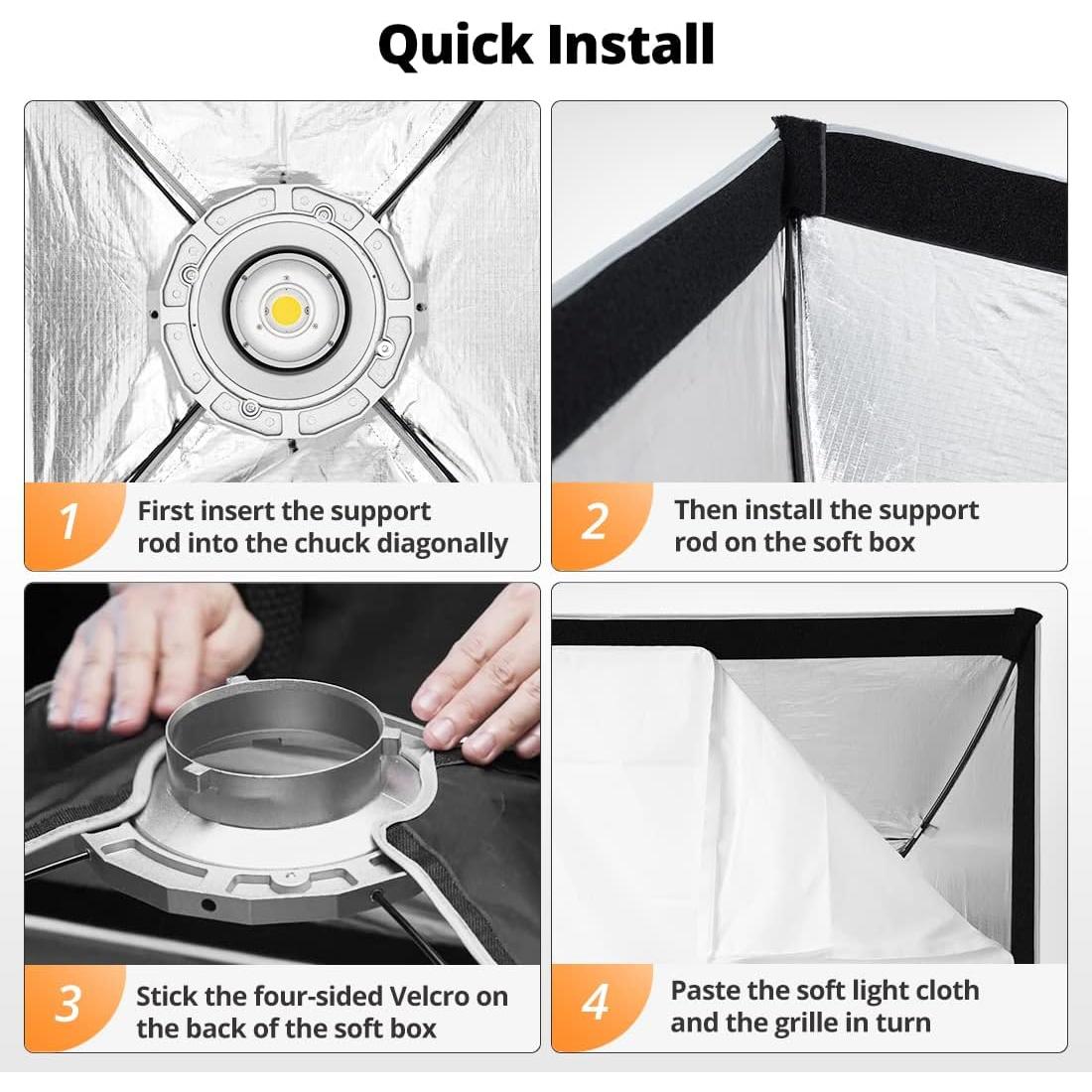 Kit de Luz Estroboscópica Godox DP600III con Softbox y Soporte