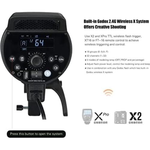 Flash de Estudio Godox DP800III-V 800Ws GN126 Inalámbrico