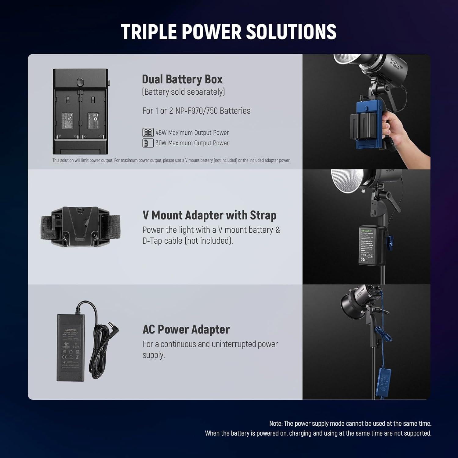 Luz de Video RGBWW NEEWER MS60C 65W Compacta con Varita BH30S