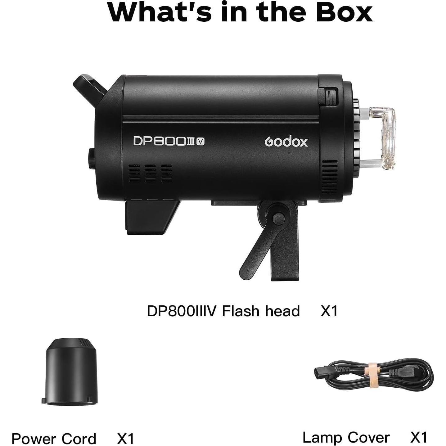 Flash de Estudio Godox DP800III-V 800Ws GN126 Inalámbrico