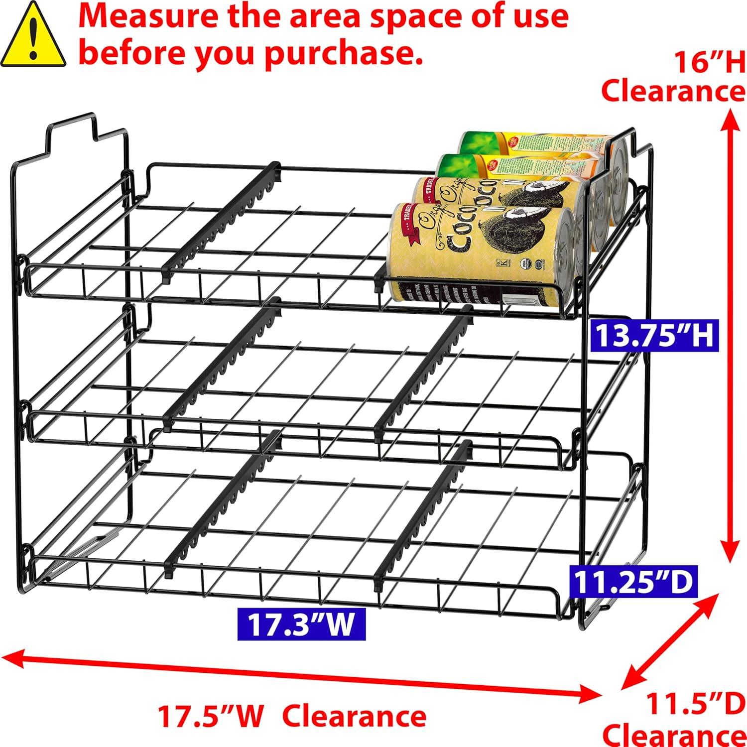 Organizador de Latas Apilable Deco Brothers 3 Niveles Negro