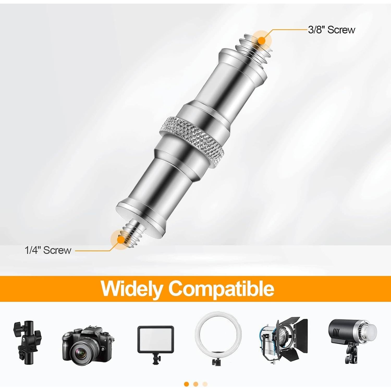 Adaptador de Tornillo Macho 1/4 a 3/8 WELLMAKING