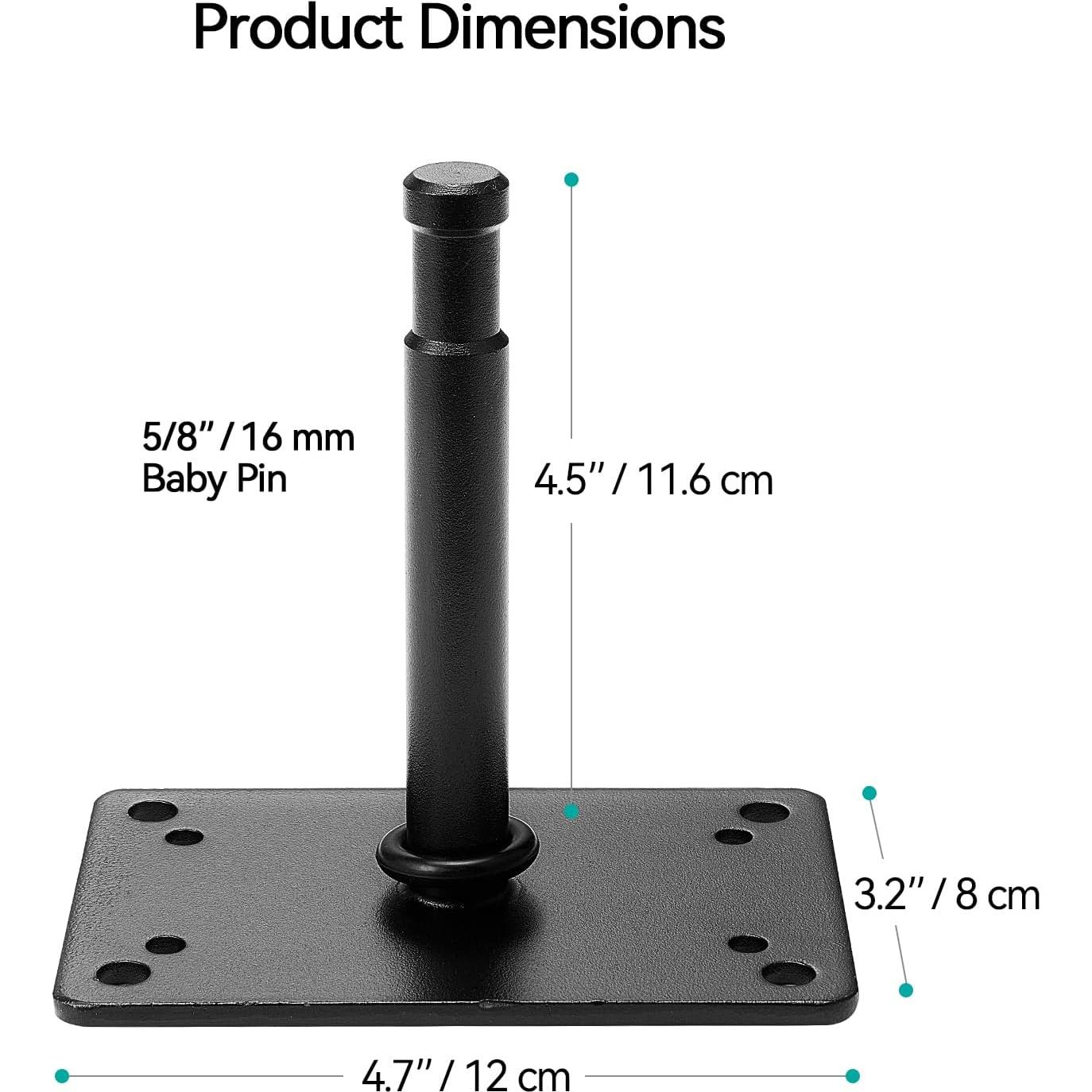Placa de Pared PHOCUS con Pin de Bebé 11.43 cm para Montaje