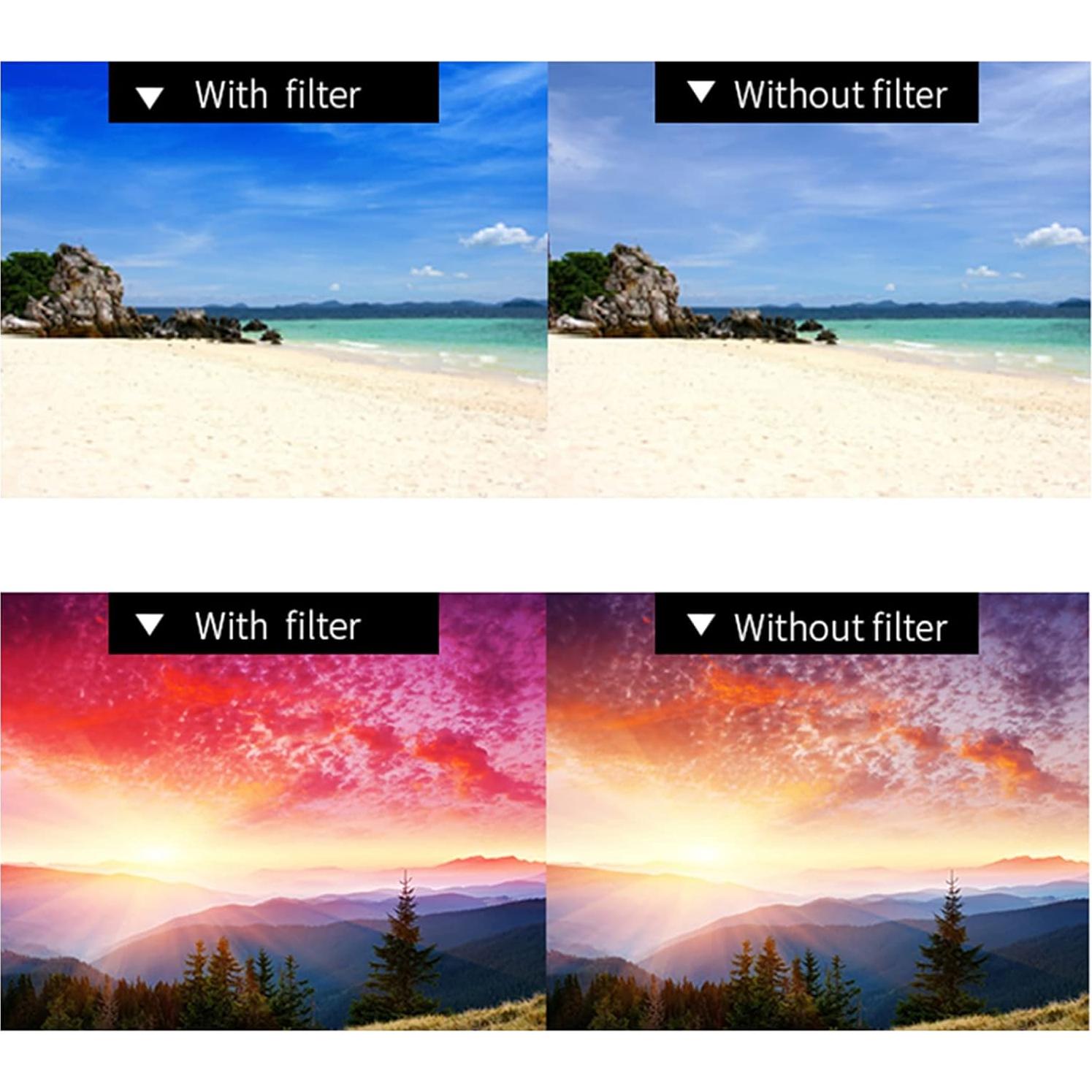 Filtros de Color Transparentes SOLUSTRE 10pcs 66mm para Fotografía