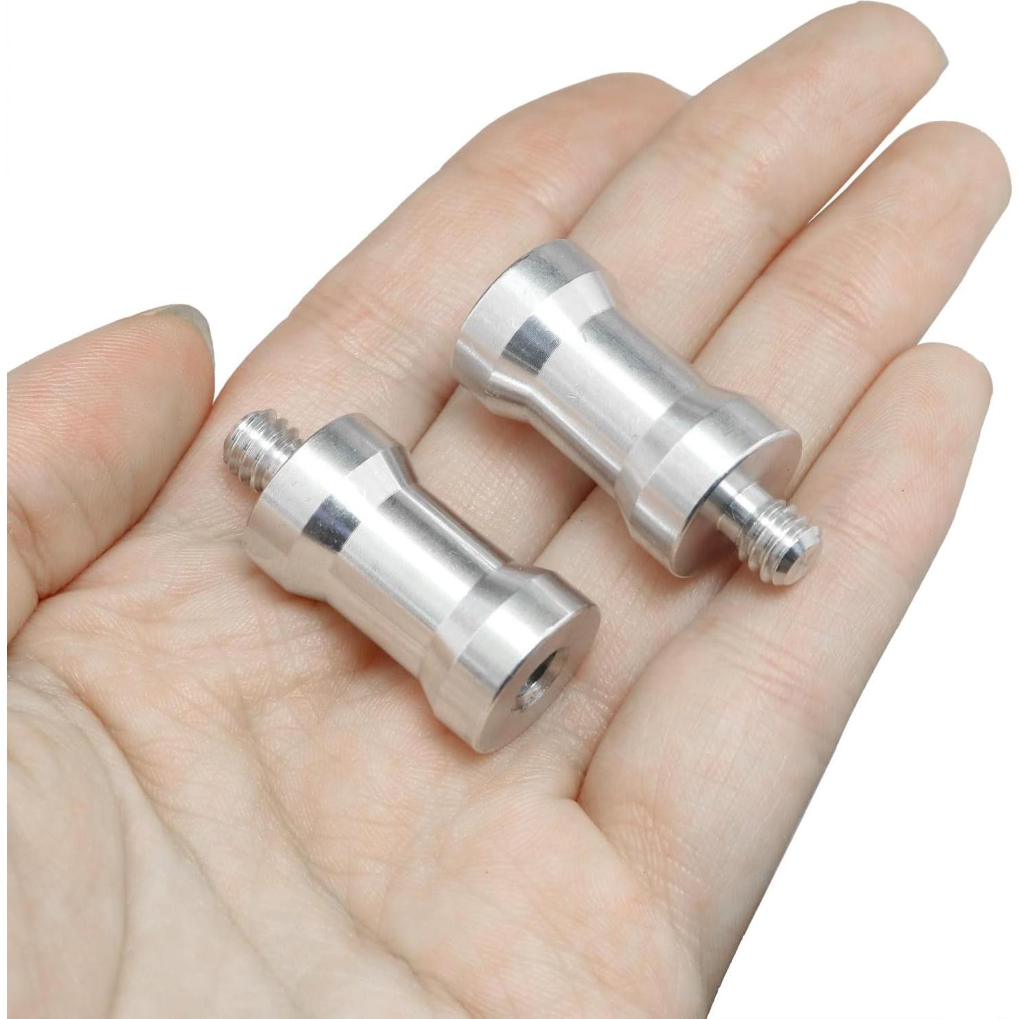 Adaptador Hotshoe Coldshoe LUORNG 2PCS 1/4" F a M Aluminio