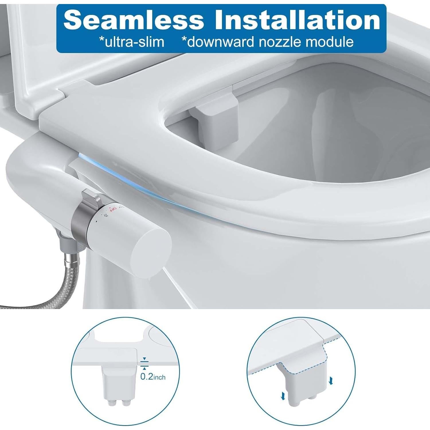 Accesorio de Bidet Homfan con Doble Boquilla y Control de Agua