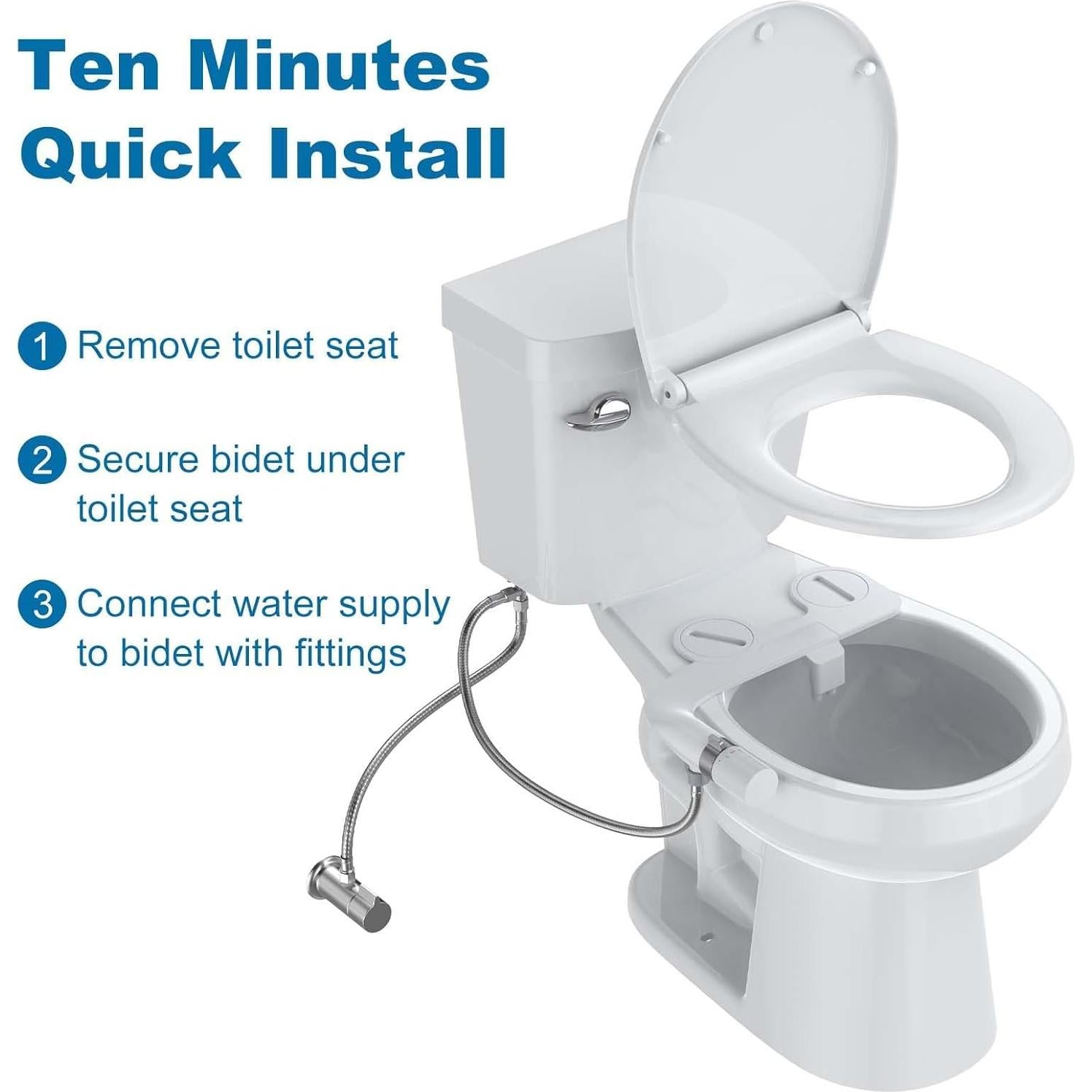 Accesorio de Bidet Homfan con Doble Boquilla y Control de Agua